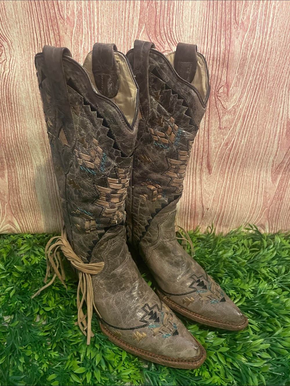 Corral Vintage Women’s Cango Tobacco Brown Western Heeled Boots
